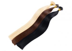 China Double Drawn Pre Bonded Hair Extensions , Pre Bonded Indian Hair Extensions For Black Women on sale