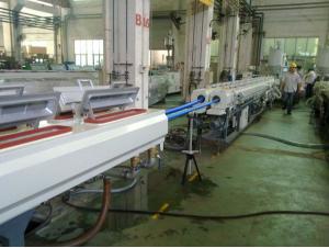 China Plastic pvc Pipe Extrusion Line , Double Screw Twin Pipe Extrusion Line factory