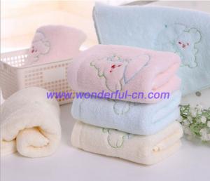 China Custom blue and pink and yellow embroidered hand towels on sale