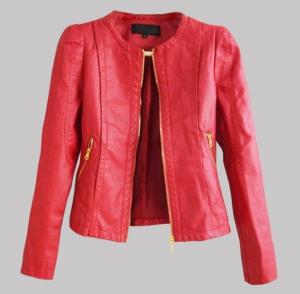 China Women faux leather jacket PU Leather Short Jacket Feminino Jaqueta couro Sexy 3colours factory