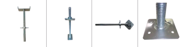 Adjustable Scaffolding Accessories Solid Screw Jack Base / Base Jack U Head Screw