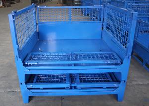 China Metal Turnover Collapsible Pallet Cage Stillage Crates Heavy Load 2000kg on sale
