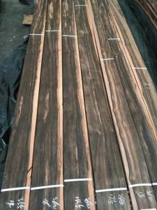 China Quarter wood veneer Door Skin Makassar Ebony wood veneer on sale