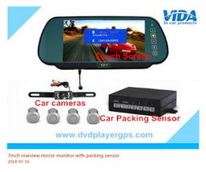 China 7inch bluetooth lcd car vehicle rear view rearview mirror monitor parking sensor factory
