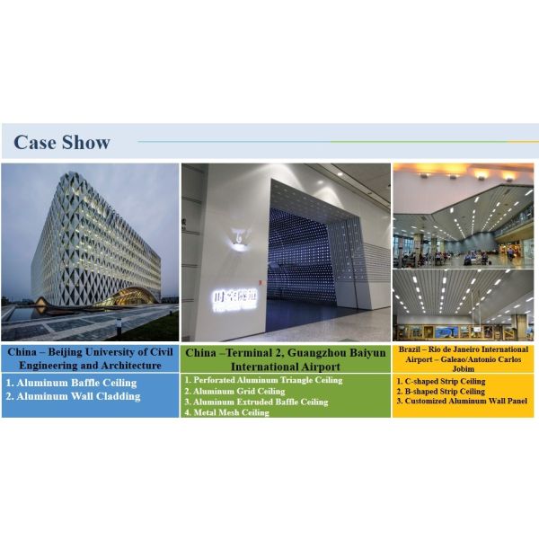 V Shaped Open Aluminium Linear Metal Ceiling Space Visual Changing Wall Ceiling Decorative Panel