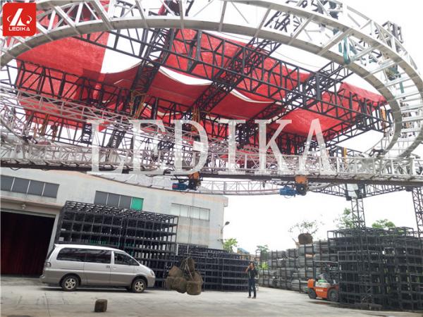 China Light Weight Rotating Circle Square Aluminum Truss System For Big Event Circus Show factory