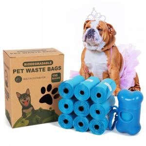 China Pet Waste 23*33cm*15microns Biodegradable Dog Poop Bag 10 Rolls Pack factory