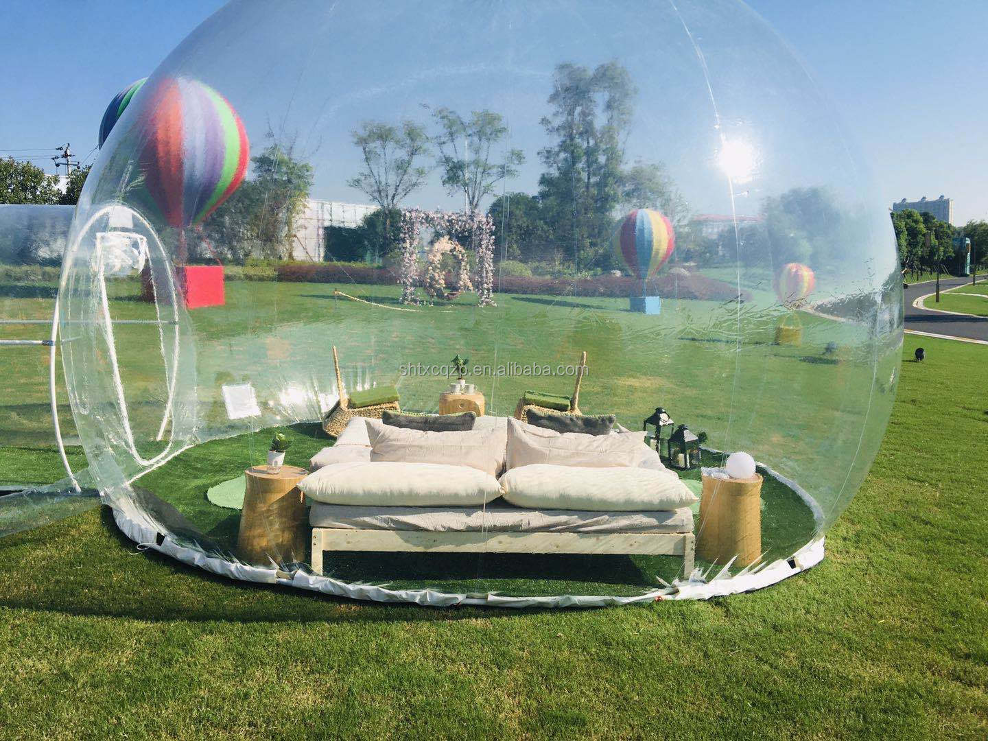 Extra Large Inflatable Dome House Quick Setup with LED Lighting System Portable Transparent Shelter for Outdoor Events