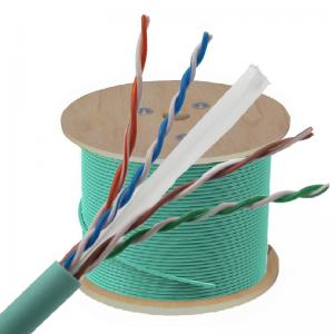 China 1000ft 305m Cat6 2x4p 23awg 24awg Ethernet Lan Cable Unshielded UTP Solid PVC on sale