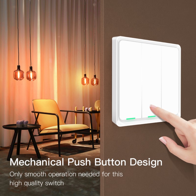 No Internet Required Wireless Remote Control Switches LED Light Push Button Wall Switches Tuya Smartlife APP Alexa Googl