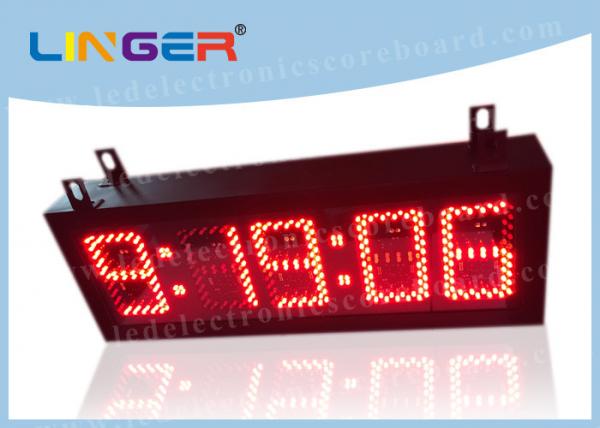 China Red Color Digits LED Digital Clock With Seconds Different Style 300*850*100mm factory