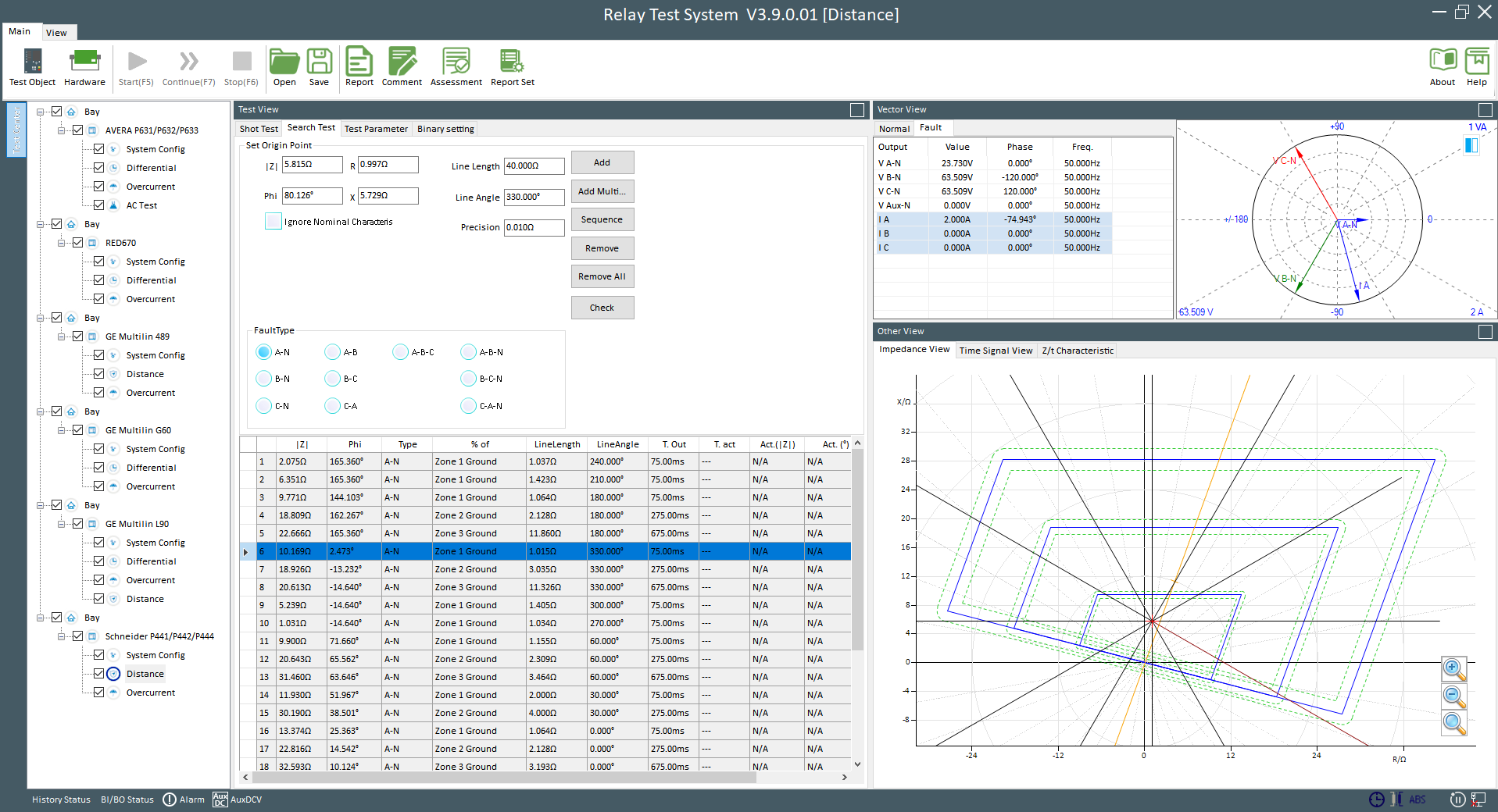 Analog Outputs KF86P Universal Relay Test Set 6x35A 425VA 6x310V105VA