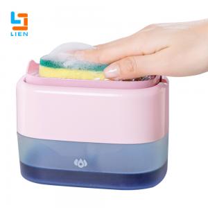 China Kitchen Cleaning Dish Soap Sponge Dispenser ABS Material Desktop Installation factory