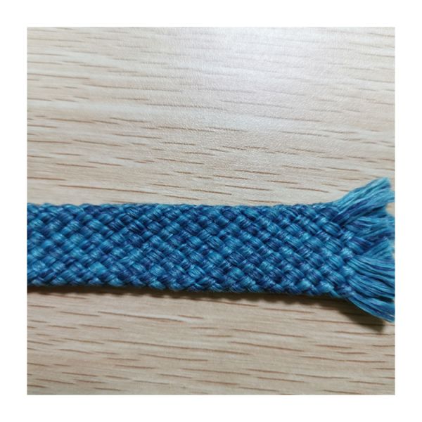 Hollow Flat Rope blue mixed color 20mm for outdoor sofa usage