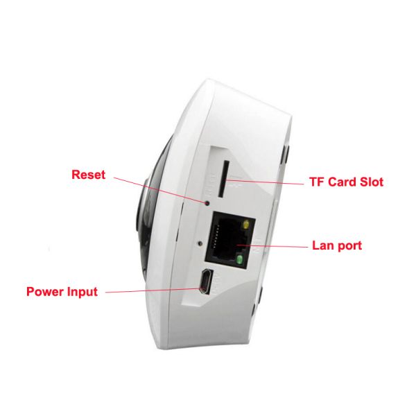 Seeker China Manufacturer 360 Degree VR Panoramic Camera 1080P Wlan Port and Wifi supported P2P Home Smart Camera