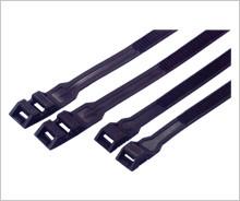 China Nylon Double Locking Industrial Cable Ties Reusable Black Color Heat Resistant factory