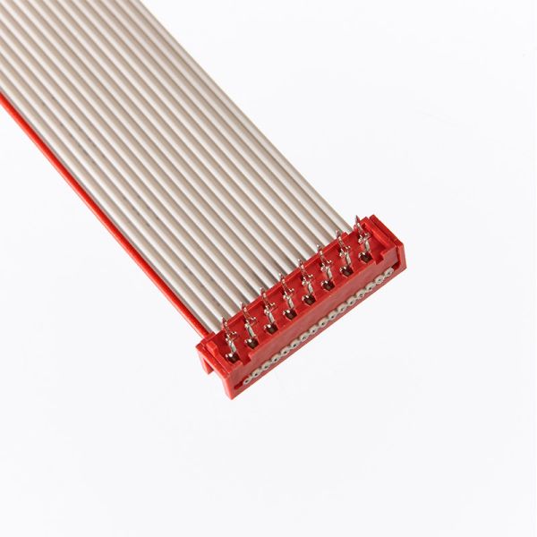 Flat IDC Ribbon Cable 1.27mm Pitch 28 AWG Red Jacket IDC Breakout Connector