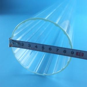 China Transparent Customized Large Diameter Quartz Tube Vase Inner Shape factory