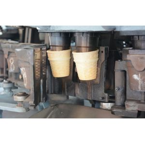 China High Speed Egg Milk Flavor Automatic Sugar Cone Machine 3800 Cones/Hour on sale