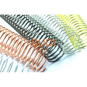 China 1-1/2'' 38.1mm 4:1 Pitch Spiral Binding Electroplated Coil For Book Binding factory