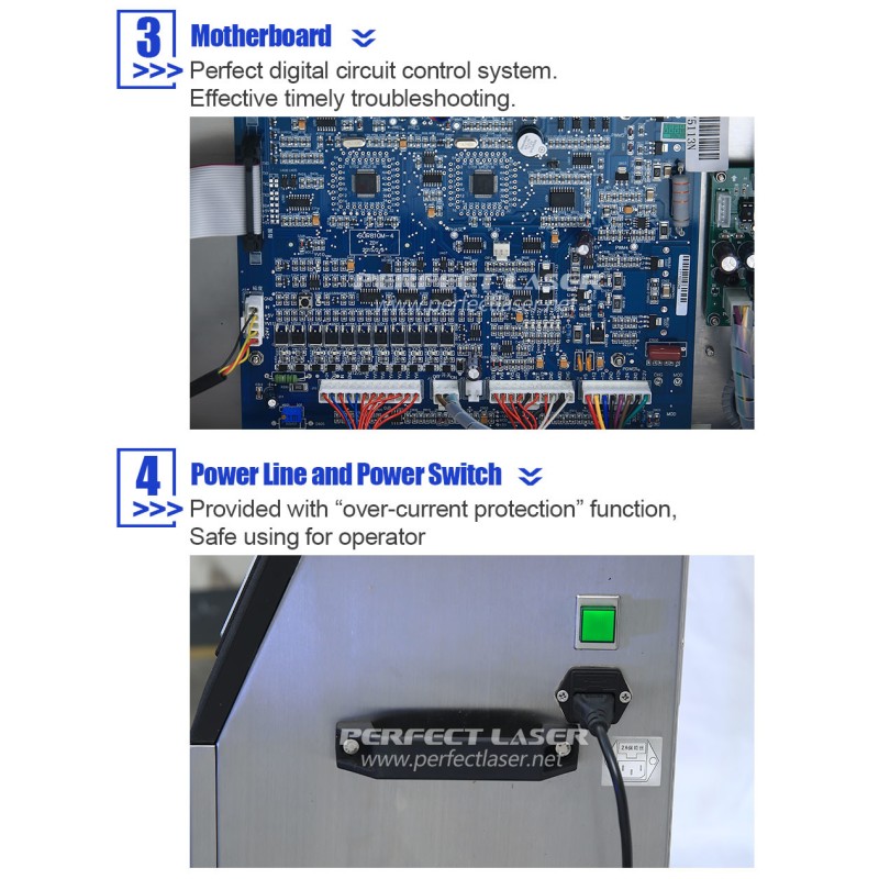 White Industrial Inkjet Printer Inkjet Coding Machine One Touch Start Stop Operation