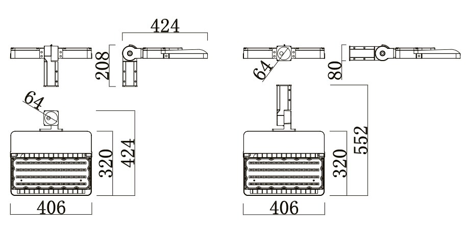 Aluminum material High lumen 100W Shoebox IP65 LED street Light for highway city road use warranty 5 years