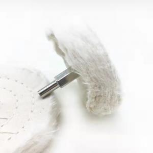 China White Flannelette Cloth Polishing Wheel Brush T Shaped Grinding Head 75mm Width factory