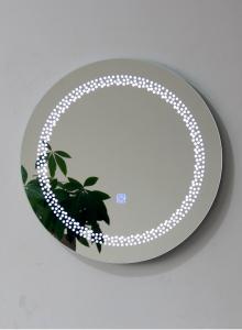 China Smart Bathroom Sink Mirror With Touch Sensor Switch Round LED Interlaced Light factory