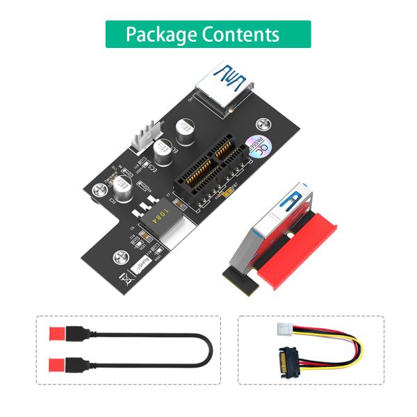 PCI-E 1X to 16X Riser Card Extender 22cm with Magnetic Foot Pads
