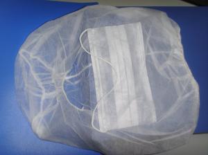 China Soft Medical Disposable Hair Caps Hood Astronaut Caps PP Non Woven Material factory