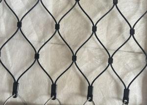 China AISI 316 Grade Black Oxide Wire Rope Mesh Ferruled And Knotted Type factory
