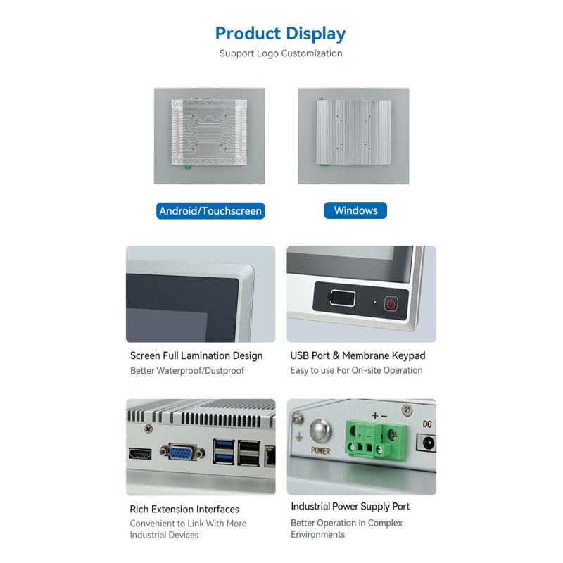 Fanless Embedded Industrial PC Mini Rugged Box Computer Intel Core Dual LAN RS232 RS485 GPIO Automation Controller OEM