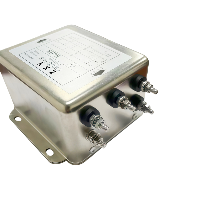 Three-Phase Four-Wire Power Filter Inverter EMI Servo Purifier CW12C-3A-S Bolt-Mounted