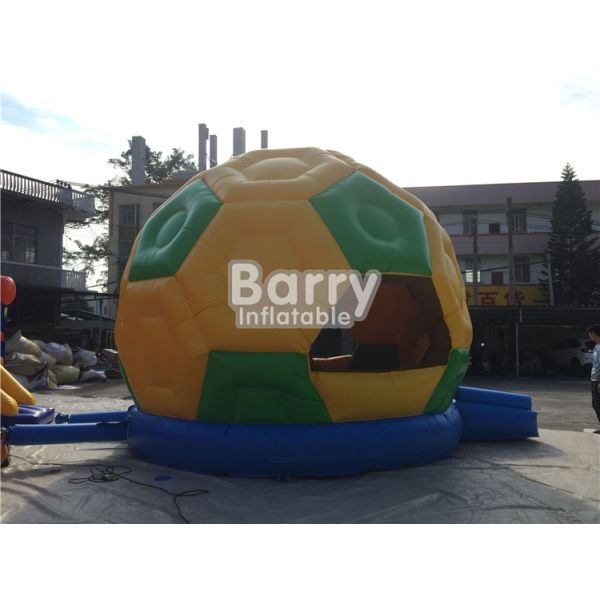 Commercial Inflatable Football Bouncer , PVC Tarpaulin Soccer Blow Up Bounce House