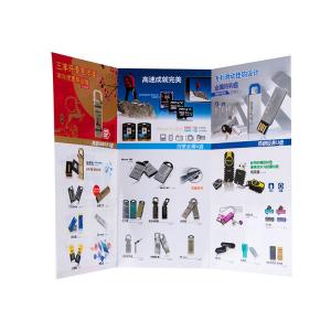China custom luxury full color a5 tri fold leaflet flyer printing design manufacturer factory