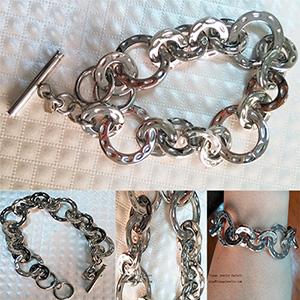 China steel color 21.5cm hot selling stainless steel bracelet for sale factory