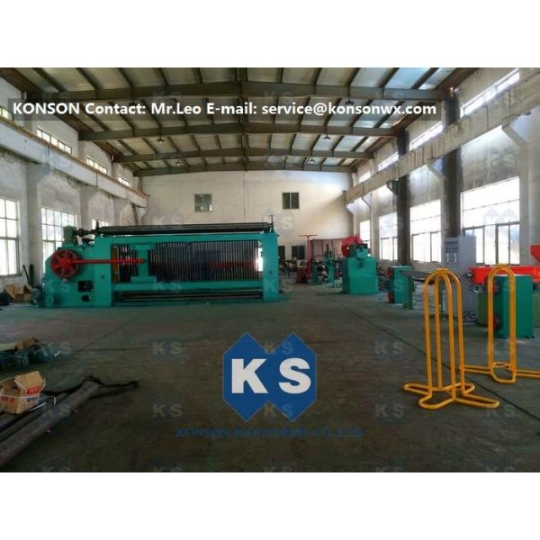 Customized High Efficiency Gabion Box Machine With PLC 100 * 120mm Mesh Size