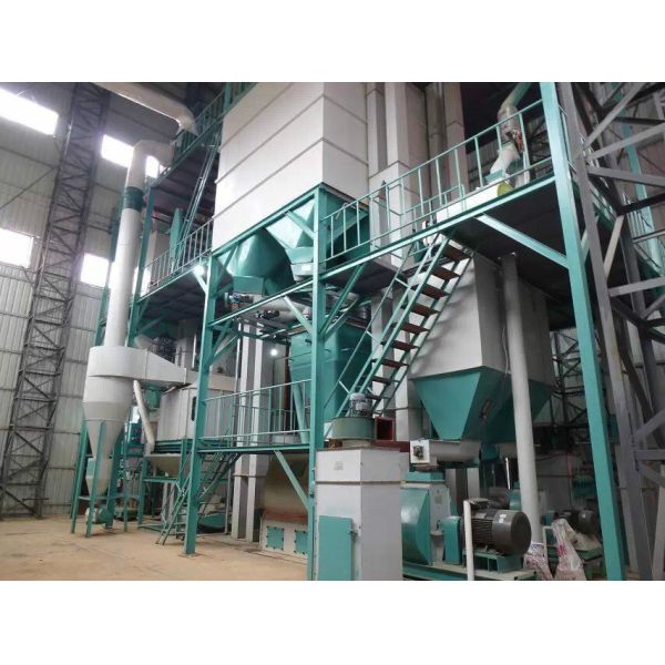 10T/H Big Scale Animal Feed Production Line 75KW Goat Feed Making Machine