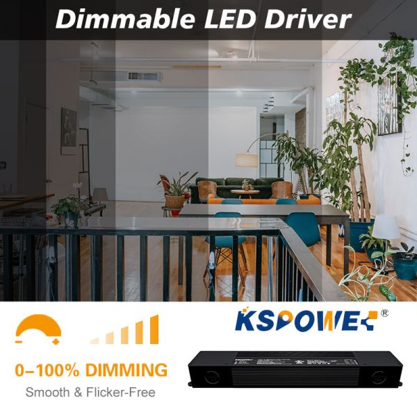 80W Dimmable LED Driver with 100-277V Input and 12V/24V/36V/48V Output for Low Voltage Lighting