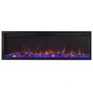 China 1040mm Linear Room Heater Built-In Electric Fireplace Classic Black Frame on sale