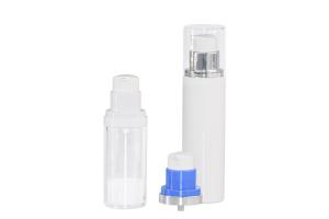 China Plastic AS Airless Bottle 30ml 50ml Single Layer Vacuum Skincare Cosmetic Packaging on sale