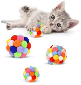 China Interactive Kitten Plush Chew Ball Toys For Teething Chewing Toys on sale