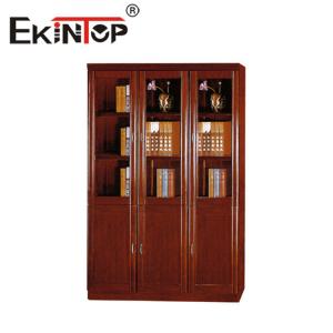 China Chinese Office Floor File Cabinet Walnut Color Book Storage Cabinet factory