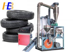 China Truck Tyre Rubber Recycling Machine  , 75kw Polymer Plastic Scrap Grinder factory