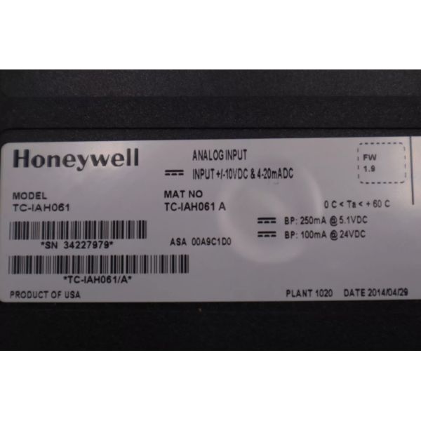 TC-IAH061 Honeywell Analog Input Module 51405039-176