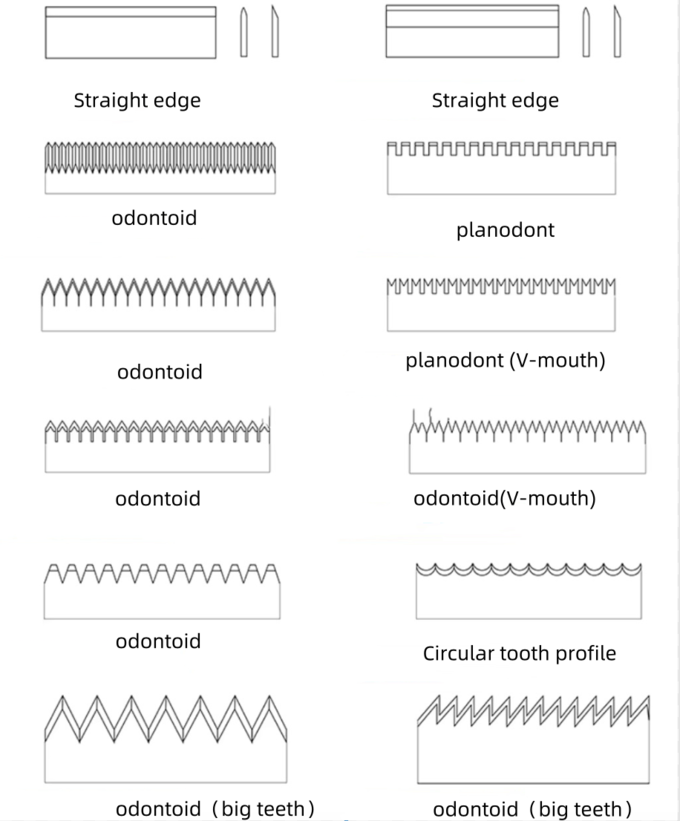 Perforating And Serrated Blade For Packaging Processing