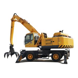China 15Km/H Hydraulic Material Handler Hydrauolic Wheeled Grabber Excavator With Elevation Cab factory