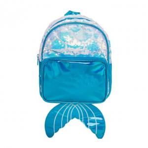 China Customized Logo Waterproof Mermaid Blue Duffel Bags Kids School Bags Backpack factory