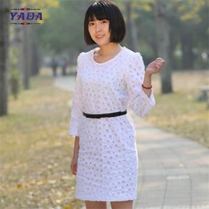 China Ladies long sleeves embroidery dress casual wear latest ladies office dresses women party factory