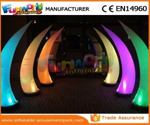 China PVC Coated Nylon / PVC Tarpaulin Inflatable Lighting Decoration Cone For Backyard factory
